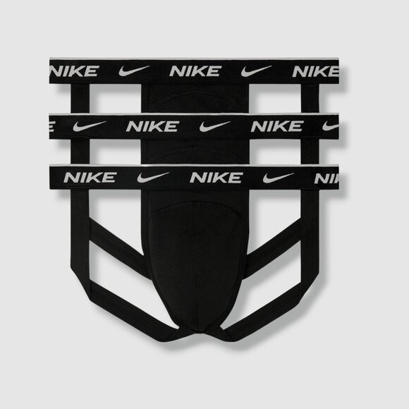 Nike DRI FIT Black Jockstrap Men's Extra Large Jock Strap 3 pack New - Picture 4 of 4